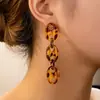 1 Par Brincos de Acrílico Formato Nariz de Porco Boca Estampa de Leopardo Joias de Temperamento Sexy