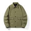 Chaqueta de Marca de Moda de Primavera y Otoño de Talla Grande para Hombre, Chaqueta de Solapa de Alta Gama, Talla Grande, Ropa Casual Holgada, Guapo, Popular, Ropa de Hombre