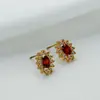 Aretes Médicos de Acero de Titanio Corazón Circonita para Mujer, Acero Inoxidable de Lujo Ligero No Descolorables Aretes Marinos Venta al por Mayor Estilo de Lujo Ligero Incrustado de Diamantes