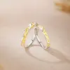 Anillos de Pareja de Espigas de Trigo de Plata S925 para Hombres y Mujeres, Anillo de Pareja de Lujo Ligero Regalo