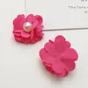 Grampo de Cabelo Flor de Pérola em Tecido Feito à Mão Acessórios de Cabelo Roupas Decoração para Unhas Brincos Acessórios de Flor para Sapato Semi-Acabados