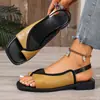 Sandalias de Moda y Cómodas Transfronterizas de Comercio Exterior para Mujer Verano 2026 Nuevas Elegantes Versátiles Retro Sandalias de Mujer Amazon