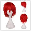 Peluca de Cosplay Anime Europea y Americana Transfronteriza Universal Colorida Harajuku Invertida Cabello Corto para Hombre Estilo Invertido