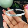 Pulseira de Prata Esterlina S990 Moda Feminina Vintage Sólida Aberta Cabeça de Abóbora Pulseira de Bambu Personalizada All-match Pulseira Jovem