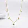 Joyería de Plata de Ley S925 Nueva Transfronteriza Europea y Americana Moda Cadena para Clavícula Versátil Personalizada Ojo del Diablo para Mujer