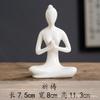 Figura abstracta de yoga de porcelana blanca, decoración minimalista moderna para el hogar, artesanía de cerámica decorativa creativa, regalo