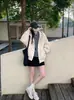 Sudadera Retro Americana High Street para Mujer Primavera Otoño Oversize Color Sólido Delgada con Capucha Estilo Perezoso Cárdigan