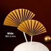 Decoração de bolo de assar cor leque dobrável semicircular flor girassol leque cartão de açúcar plug-in cena decorar bandeira