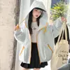 Chamarra con Capucha Estilo Coreano para Niñas 2026 Primavera y Otoño Nuevo Diseño Cremallera Bloqueo de Color Manga Larga Cortavientos Chamarra de Moda