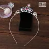 Los fabricantes suministran tocados infantiles de estilo coreano, diadema brillante con pedrería, corona rosa, accesorios para el cabello, diadema al por mayor, se puede personalizar