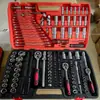 Caja de herramientas de reparación de automóviles de 46 piezas para dropshipping transfronterizo, llave de vaso, juego de caja de herramientas de mantenimiento mecánico para coche, venta al por mayor del fabricante