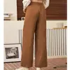 Pantalones de Pierna Ancha para Primavera y Otoño para Desplazamientos, Corte Slim, con Caída, Casual de Alta Gama, Petite, Estrechos de Pierna Recta para Mujer