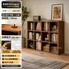 Estantería de Madera Maciza de Pie Apoyada en la Pared Estantería para Libros Infantiles Gabinete de Almacenamiento y Exhibición para Sala de Estar Gabinete Combinado de Cuadrícula para Jardín de Infancia Gabinete Bajo