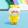 Llavero de pegamento de gato lindo original de buenas noches colgante de coche de PVC regalos de bienestar publicitarios al por mayor