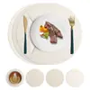 Manteles Individuales de Cuadros para Hotel de Venta Caliente Transfronteriza, Manteles de Mesa Impermeables y a Prueba de Aceite, Posavasos de Cuero Aislantes de Gama Alta, Venta al por Mayor
