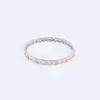 Pulseira Vintage Escovada Italiana para Mulheres, Modelo Novo, Prata de Lei S925, Pulseira Aberta Banhada a Ouro Bicolor, Popular no Xiaohongshu