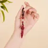 Llavero Colgante de Mineral Crudo Natural Cinnabar Oro Púrpura de Alto Contenido, Estilo Chino Creativo Cultural Accesorio para Bolsos, Joyería Nueva