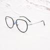 Montura de Gafas Retro Estilo Ins con Forma Ovalada 087, Montura de Titanio para Mujer, Aro Ancho, No Visualmente Grueso