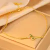 Pulseira de Tornozeleira de Cobra com Olhos Verdes Cravejada de Diamantes, Novo Estilo Europeu e Americano, Design de Nicho de Luxo Acessível, Moda Exquisite, Ajustável
