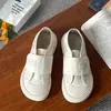 Zapatos Blancos de Velcro sin Cordones para Mujer 2024 Nuevos Zapatos de Lona con Suela Gruesa Punta de Mango para Mujer Zapatos Perezosos de Dos Usos