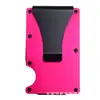 Venta al por mayor de fábrica en stock moda billetera para tarjetas de crédito ultra delgada aleación de aluminio clip para tarjetas de visita billetera billetera blindaje RFID