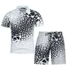 Nueva moda de verano para hombre, polo casual con estampado 3D, cuello camisero, traje casual