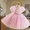 Vestido de Festa para Anfitriã Infantil, Vestido para Apresentação de Piano, Vestido de Princesa para Aniversário de Menininha, Vestido de Passarela para Meninas, Alto Padrão