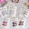 Set de 4 piezas de pinzas para el pelo BB de lentejuelas de colores que gotean aceite, pinzas lindas con estampado para flequillo, pinzas laterales para niñas