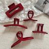Horquilla para el pelo con forma de tiburón grande para mujer, color rojo, para Navidad, Año Nuevo, otoño e invierno, 2022