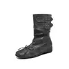 Botas Western de Suela Gruesa Augusden para Mujer 2026 Nuevo Verano Retro Suela Suave que Aumenta la Altura Botines de Mezclilla Plegados