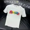 Camiseta Tendência de Manga Curta para Homens no Verão, Design Resistente Estilo Americano, Caimento Solto Tendência Gola Redonda Manga Meia Tendência Novo Estilo