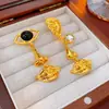 Brincos Vintage de Prata Usados Gota de Óleo Flor Multi-Camadas Acessível Luxo Brincos de Alta Qualidade Brincos Estilo Palácio Retro