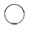 Pulsera de Hilo Rojo con Cuentas de Cinabrio para la Buena Suerte, Arena Dorada Púrpura para Hombres y Mujeres, Pulsera Tejida Hecha a Mano para Protección y Bendiciones en el Año Zodiacal de Uno