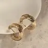 Novos Brincos de Meia-Lua Dourados Estilo Francês de Luxo Leve para Mulheres, Design Exclusivo Brincos de Alta Qualidade, Tarraxas, Novo Modelo 2026