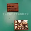 Porta-Retrato Magnético de Geladeira em Madeira, Mini Porta-Joias, Porta-Joias Antigo, Caixa Decorativa de Conchas e Moluscos Multiespecificação, Pequenos Enfeites DIY