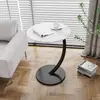 Mesa de centro pequeña de lujo ligero para sala de estar, mesa redonda pequeña para sofá de apartamento pequeño, mesa redonda pequeña para balcón, mesita de noche, mesita de noche creativa, mesa auxiliar italiana