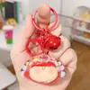 Mini Cabeza de Perro de Acrílico Lilith Llavero de Arena Líquida Muñeca Linda Colgante Destellante Llavero de Regalo