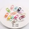 Estilo Mapeido Hebilla de Puerta Colorida en Forma de U Anillo de Resorte Llavero Hecho a Mano DIY Colgante para Bolsa Materiales de Joyería Accesorios