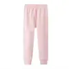 Pantalones de otoño suaves de algodón sin costuras para niños, pantalones de dormir unisex, leggings, pantalones largos térmicos de algodón puro, pantalones de felpa de algodón, Clase A