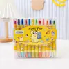 Anime Sanrio Crayon Kuromi Perro de Orejas Grandes Lápiz Giratorio Pincel de Pintura Lápiz de Color al Óleo Papelería Pincel de Pintura para Niños