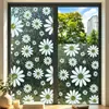 Pegatina de Vidrio Colorida Retro Translúcida Opaca Floral para Ventana Puerta de Baño Película de Privacidad Anti-Miradas