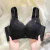 Sin varillas laterales, algodón grueso, copas pequeñas con realce que hacen más grande, tipo ajustable, recoge la grasa de las axilas, sujetador para mujer, levanta desde abajo, previene la flacidez, sujetador sin varillas