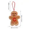 Colgante Decorativo de Hombre de Jengibre Nuevo Navideño Transfronterizo con 26 Letras Colgante para Árbol de Navidad Accesorios para Decoración de Escena Festiva