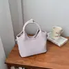 Bolsa de Mão Texturizada de Alta Qualidade para Mulheres, Nova Moda Verão 2025 Bolsa de Ombro, Versátil Simples Bolsa Transversal Bucket