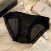 Roupas íntimas de renda estilo desejo puro feminino, virilha de algodão puro sexy feminina, cintura média de cetim feminina, atacado