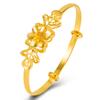 Pulsera Casual Elegante Vietnamita Oro Arena Corte Flor Calada Cabeza Flor Bauhinia Chapada al Vacío Pulsera Ajustable