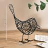 Pareja de pájaros huecos de hierro simple, decoración para pasillo, sala de estar, gabinete de vinos, dormitorio, decoración de escritorio, regalo