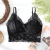 Top Tubo Sexy de Renda com Amarração e Alça Antiderrapante Colete Pequeno com Bojo Reunião Roupa Íntima Base de Sutiã para Mulheres