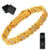 Pulsera magnética popular transfronteriza europea y americana, moderna y de lujo ligero, aleación con forma de trébol con diamantes, pulsera magnética de una fila para mujer