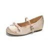 Temporada de Primer Encuentro~ Zapatos Planos Versátiles Vintage para Mujer, Zapatos Pequeños de Cuero Tipo Bailarina Mary Jane de Suela Blanda